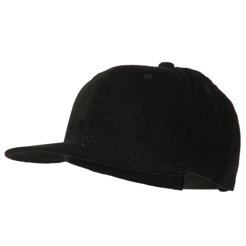 Corduroy Vintage Snapback Cap Black One Size