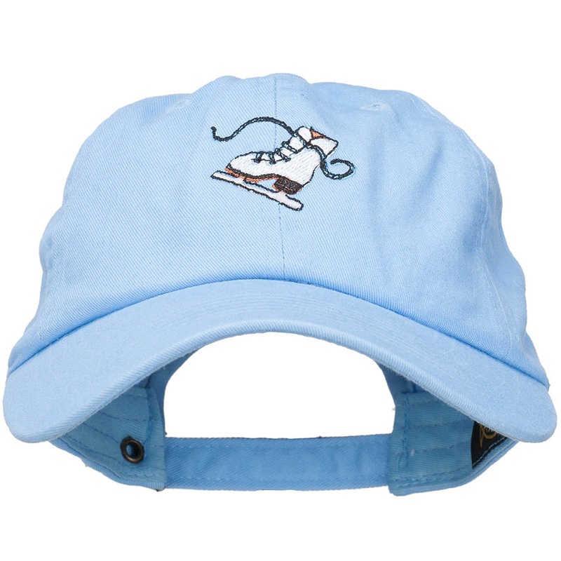 Ice Skate Embroidered Unstructured Cap Blue One Size