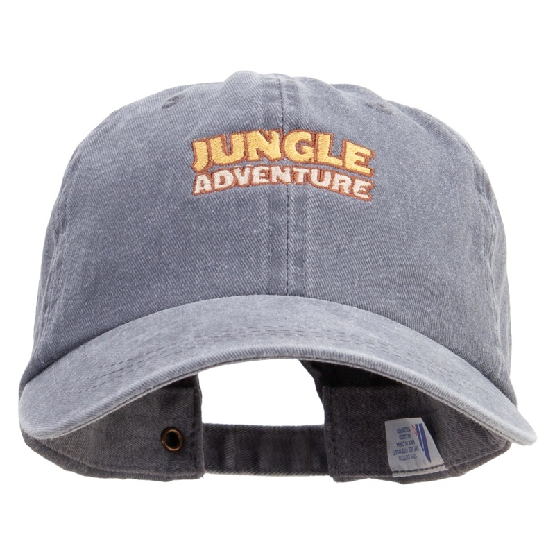 Jungle Adventure Embroidered Pigment Dyed Wash Cap Grey One Size