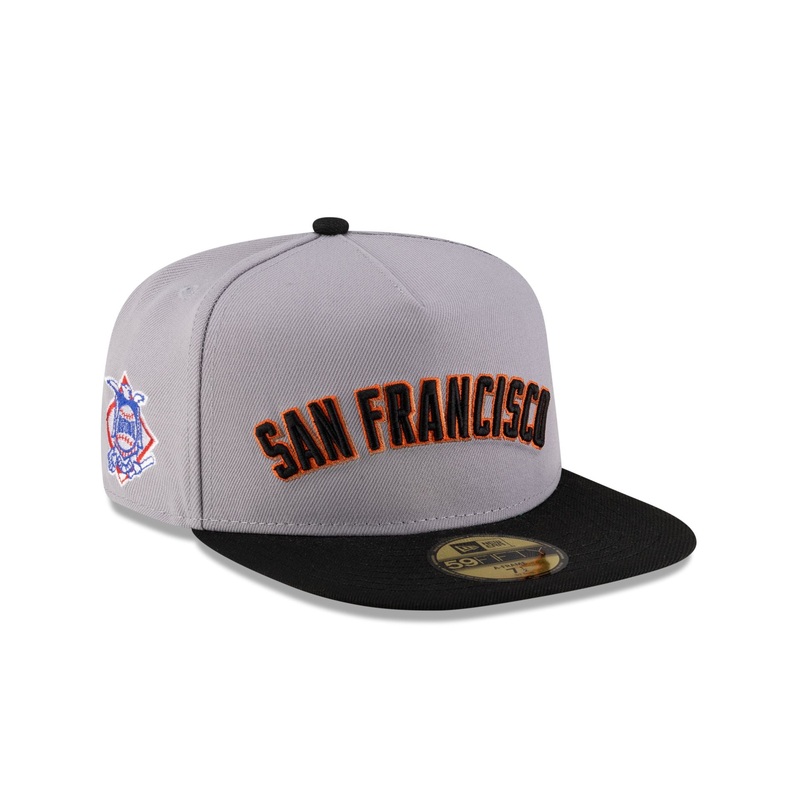 Just Caps League Sidepatch Gray San Francisco Giants 59FIFTY A-Frame Fitted Hat 7