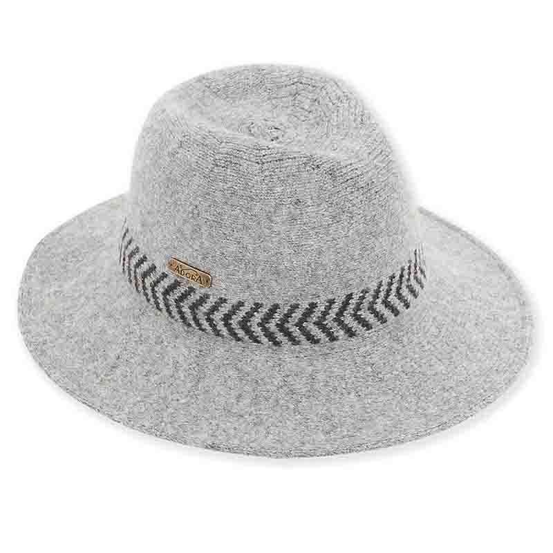 Maple Knit Wool Safari Hat by Adora – Grey Grey