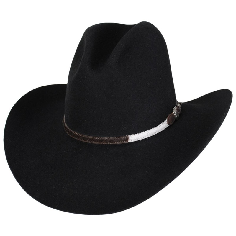 McCrae Wool Felt Gus Western Hat BLACK 6 7/8