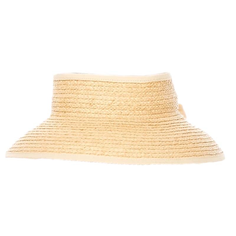 Natural Raffia Wrap Around Sun Visor Hat – Boardwalk Style Natural