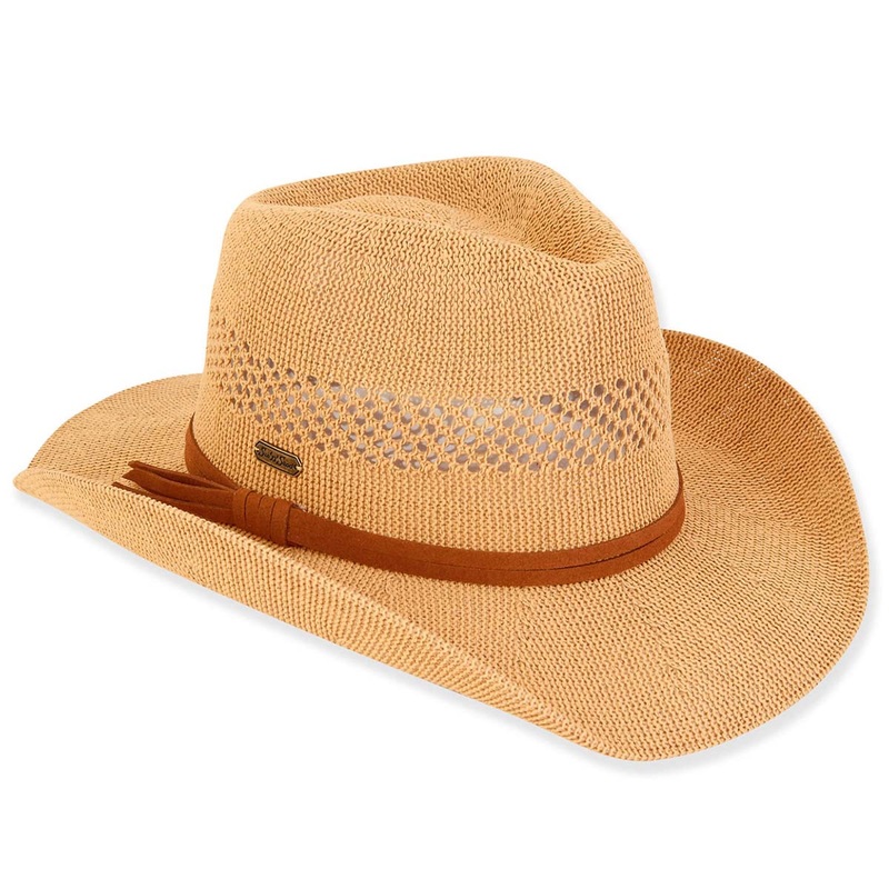 River Knit Western Hat Tassel Band – Sun ‘N’ Sand Hats Natural OS (57 cm)