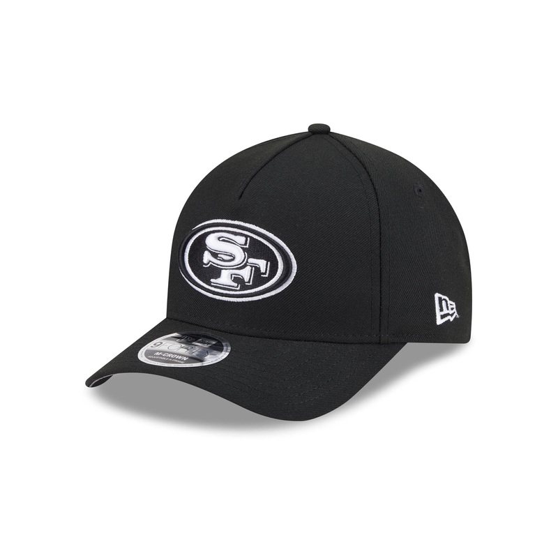 San Francisco 49ers Black & White 9FORTY M-Crown A-Frame Snapback Hat One Size