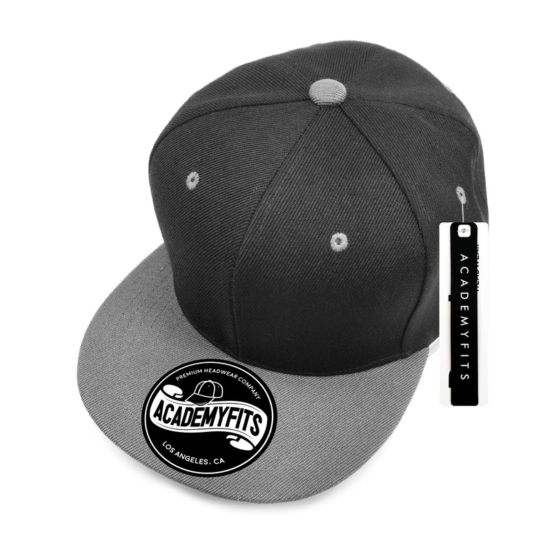 Academy Fits Essential Snapback Hat 1013 Black/D.Gray