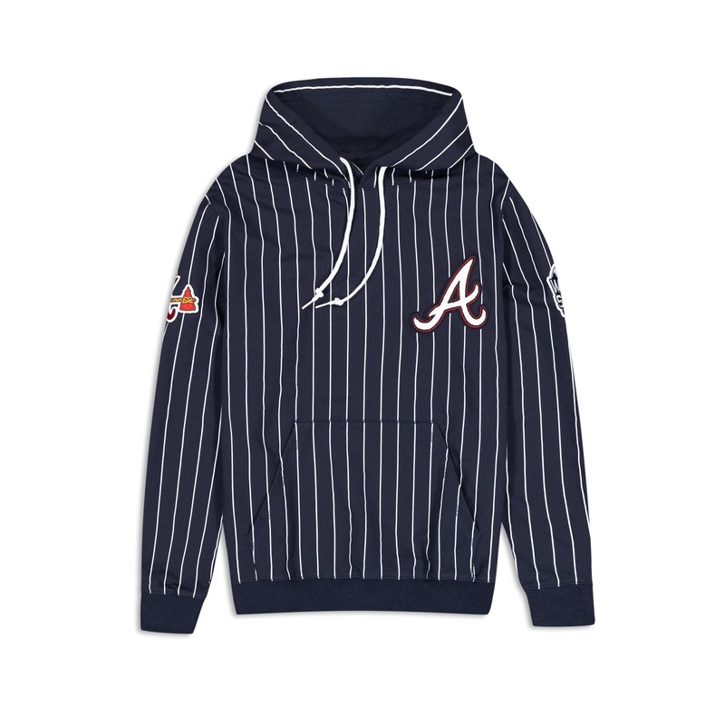 Atlanta Braves Logo Select Pinstripe Hoodie S