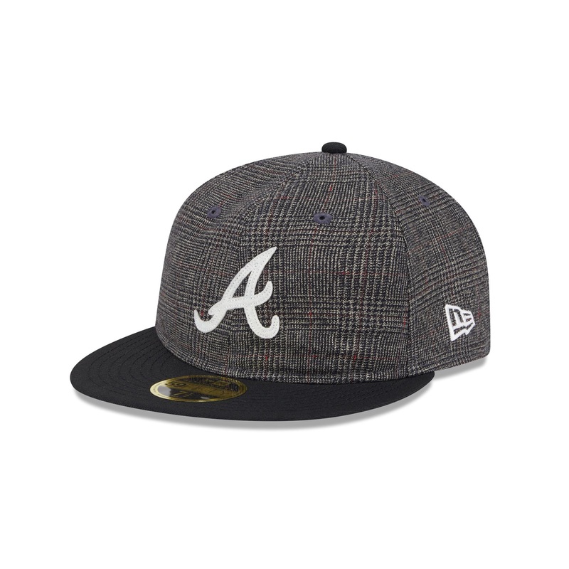 Atlanta Braves Plaid Retro Crown 59FIFTY Fitted Hat 7