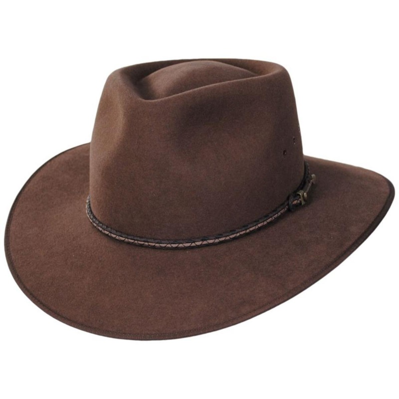 Cattleman Fur Felt Australian Western Hat FAWN 54cm