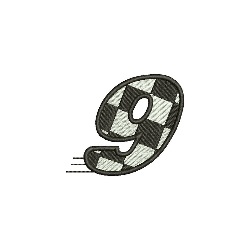 Checkered Flag Numbers – 9 Default Title One Size