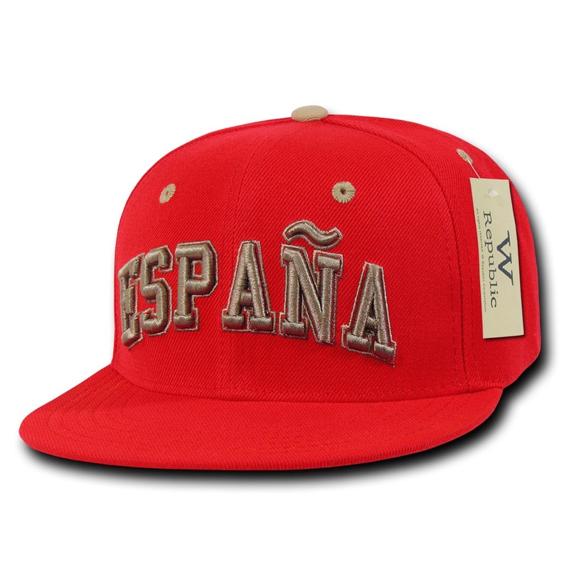 Espana Spain Hat Snapback Flat Bill Country Cap – WR101 Orange