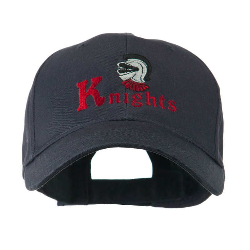 Knights Text and Mascot Embroidered Cap Navy One Size
