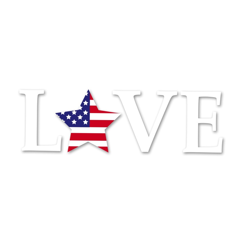 Love USA Flag Star Default Title One Size