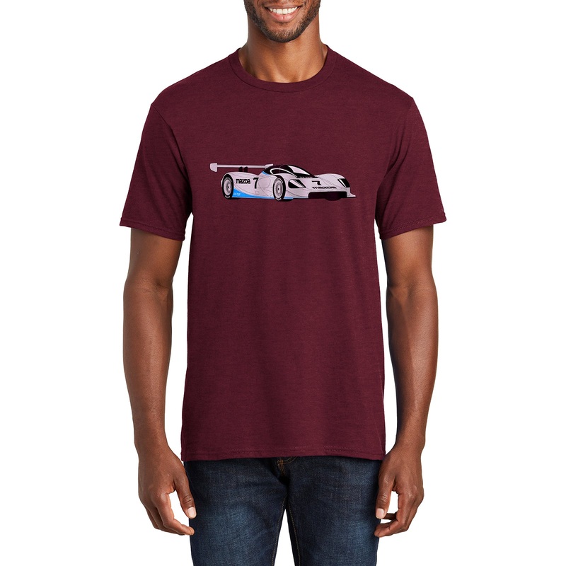 Mazda Race Car Graphic Men’s Fan Favorite Crew Neck Tee Shirt Athletic Maroon S