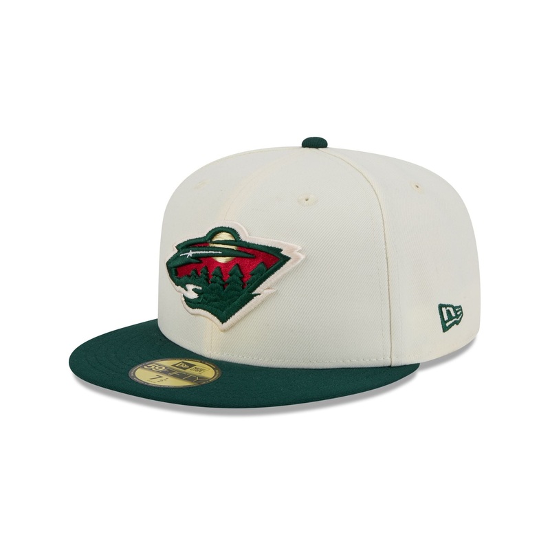 Minnesota Wild Chrome White 59FIFTY Fitted Hat 7