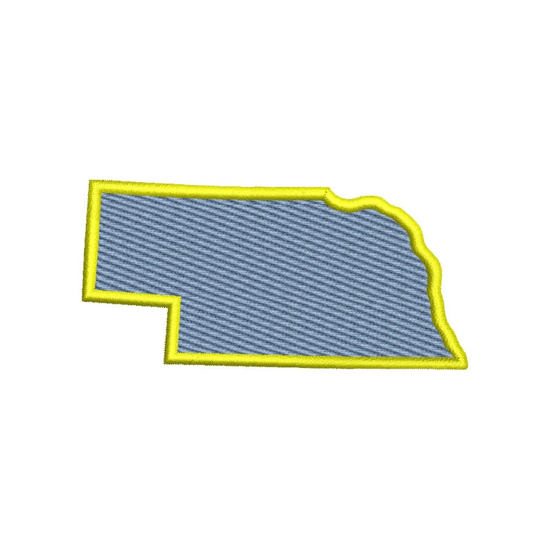 Nebraska State Map Default Title One Size