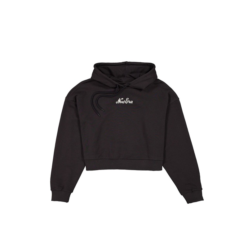 New Era Cap Women’s Cropped Black Script Hoodie XS
