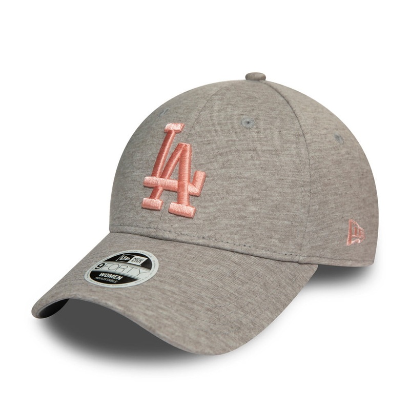 New Era Womens 9FORTY L.A. Dodgers Baseball Cap – MLB Snap – Grey-Pink Adjustable