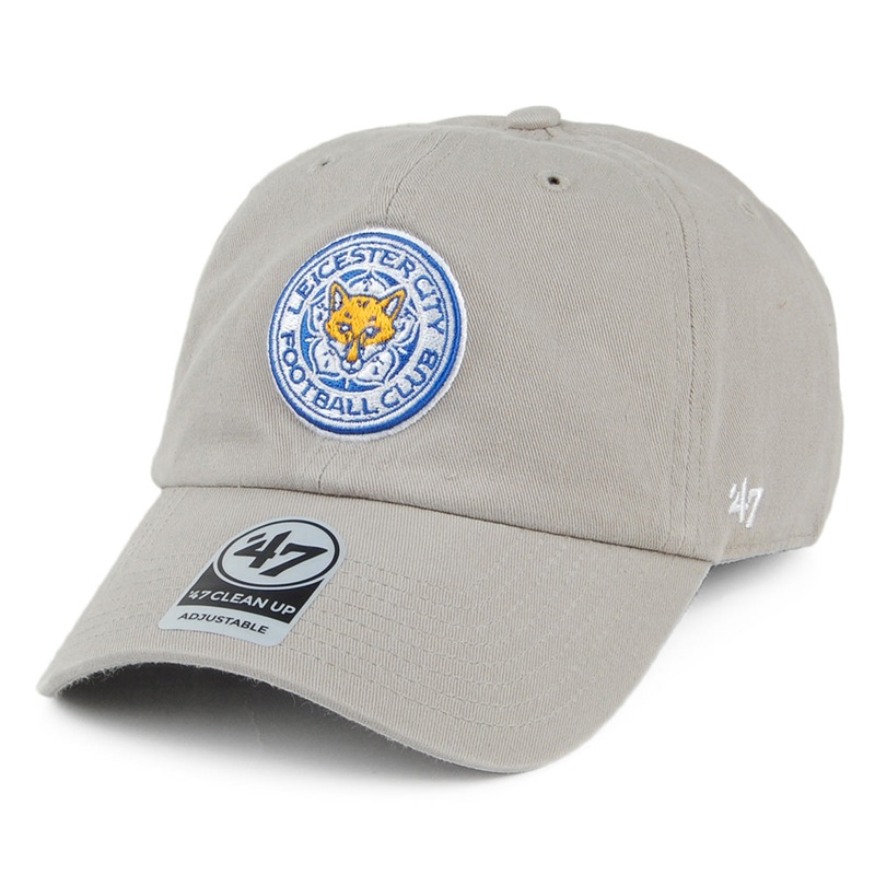 47 Brand Leicester City F.C. Baseball Cap – Clean Up – Grey Adjustable