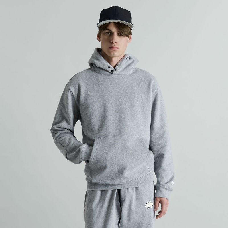 Amherst Corporal Heather Gray Snap Hoodie S
