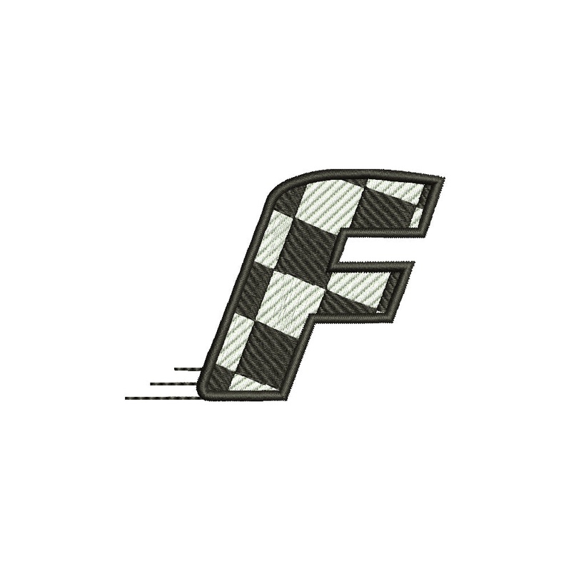 Checkered Flag Alphabet – F Default Title One Size