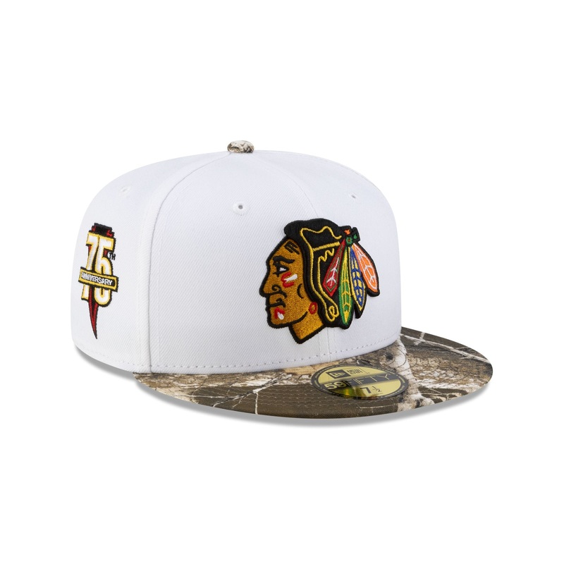 Chicago Blackhawks Realtree Visor 59FIFTY Fitted Hat 7