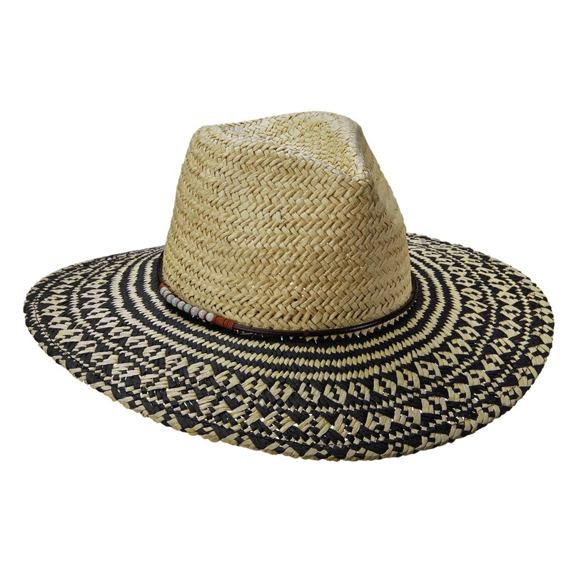 Diamond Design Woven Toyo Safari Hat by Brooklyn Hats Black