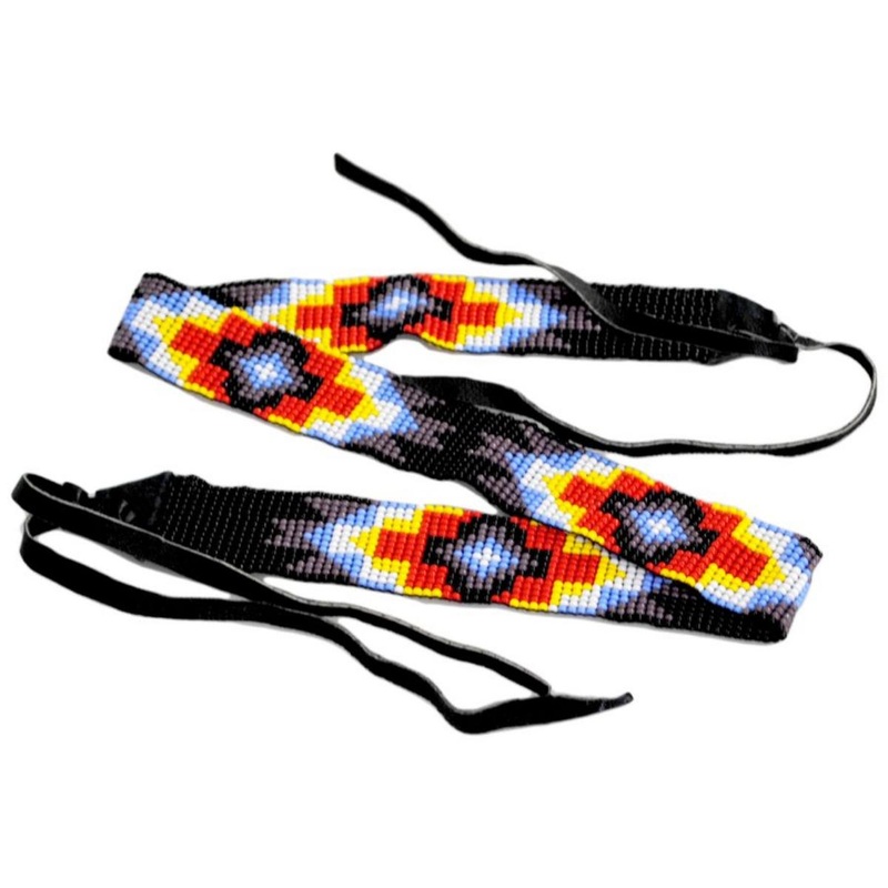 Diamond Geo Beaded Hat Band MULTI ADJUSTABLE