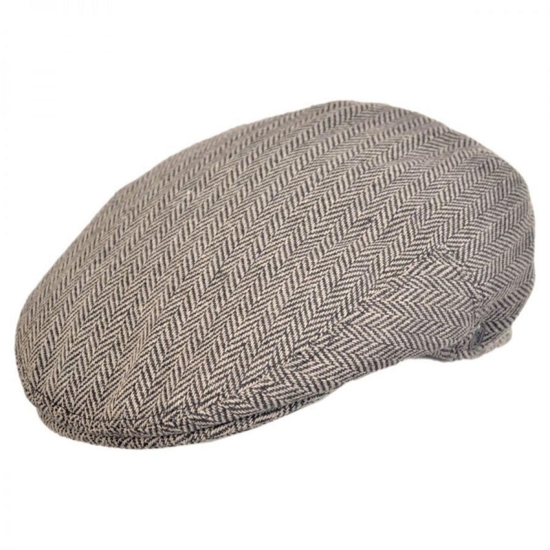 Herringbone Wool Blend Ivy Cap BROWN S