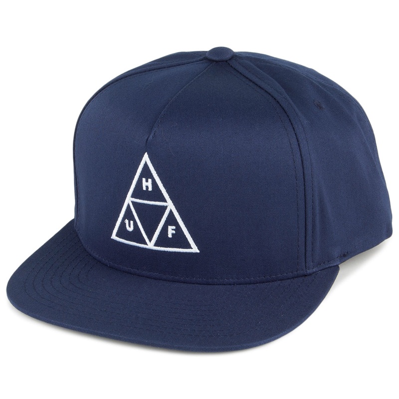 HUF Triple Triangle Snapback Cap – Navy Adjustable
