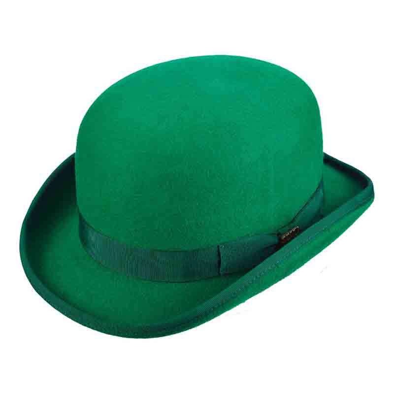 Kelly Green Stiff Bowler Derby Hat – Scala Hats for Men Kelly Medium (22.25″)