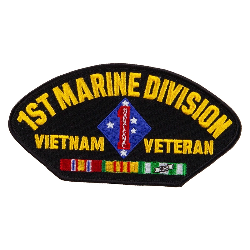 Licensed 1st Marine Corps Division Vietnam Veteran Patch Made in USA 1st Marine Division One Size