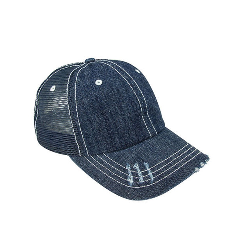 Mega Cap 6990B Denim Mesh Cap Denim Black