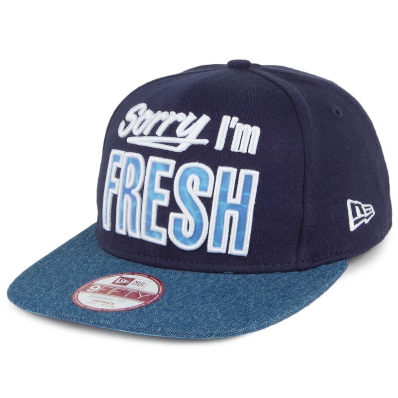 New Era 9FIFTY Sorry Im Fresh Snapback Cap – Fresh Infill – Navy-Blue Small/Medium