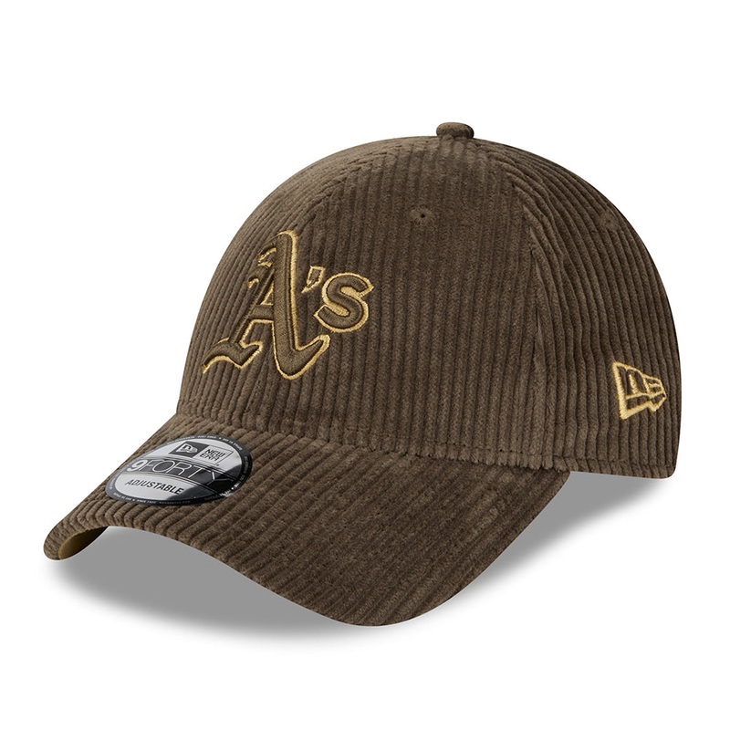 New Era 9FORTY Oakland Athletics Baseball Cap – MLB Wide Cord – Brown-Bronze Adjustable