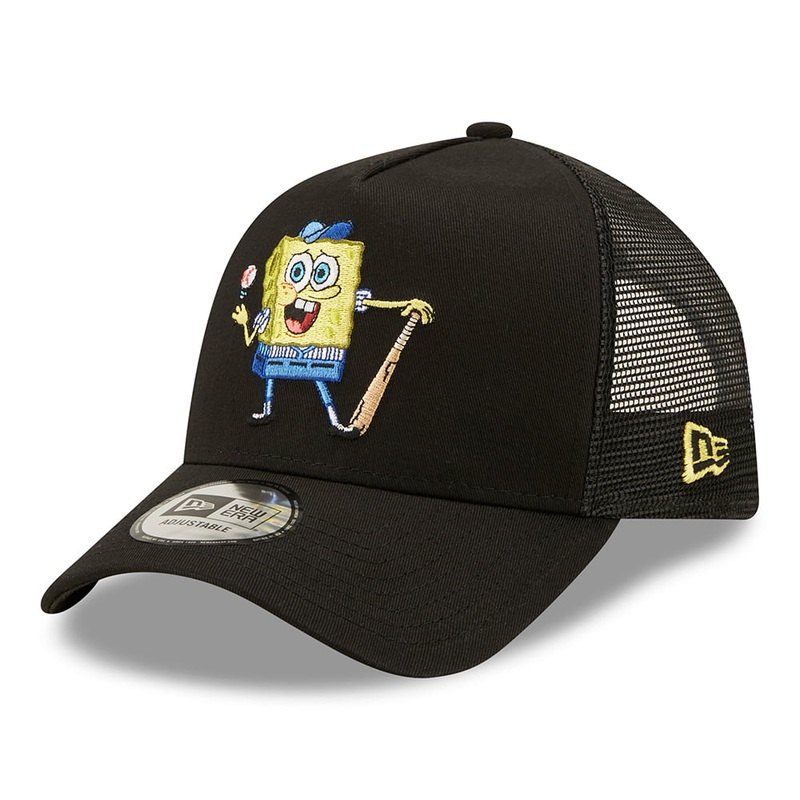 New Era SpongeBob SquarePants A-Frame Trucker Cap – Sporty Sponge – Black Adjustable