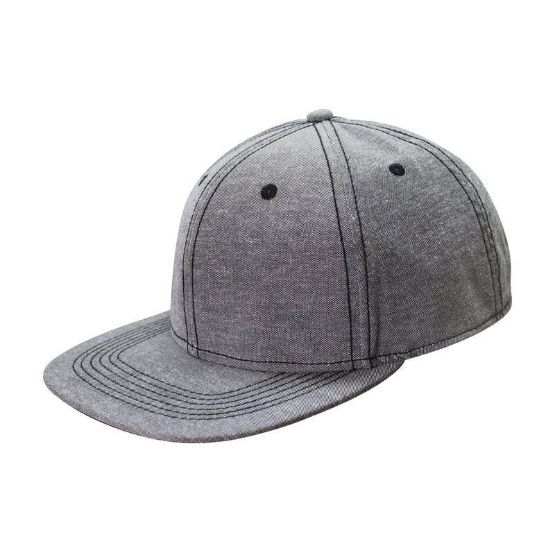 Nissun Flat Bill Chambray Cap – 6FCH Black
