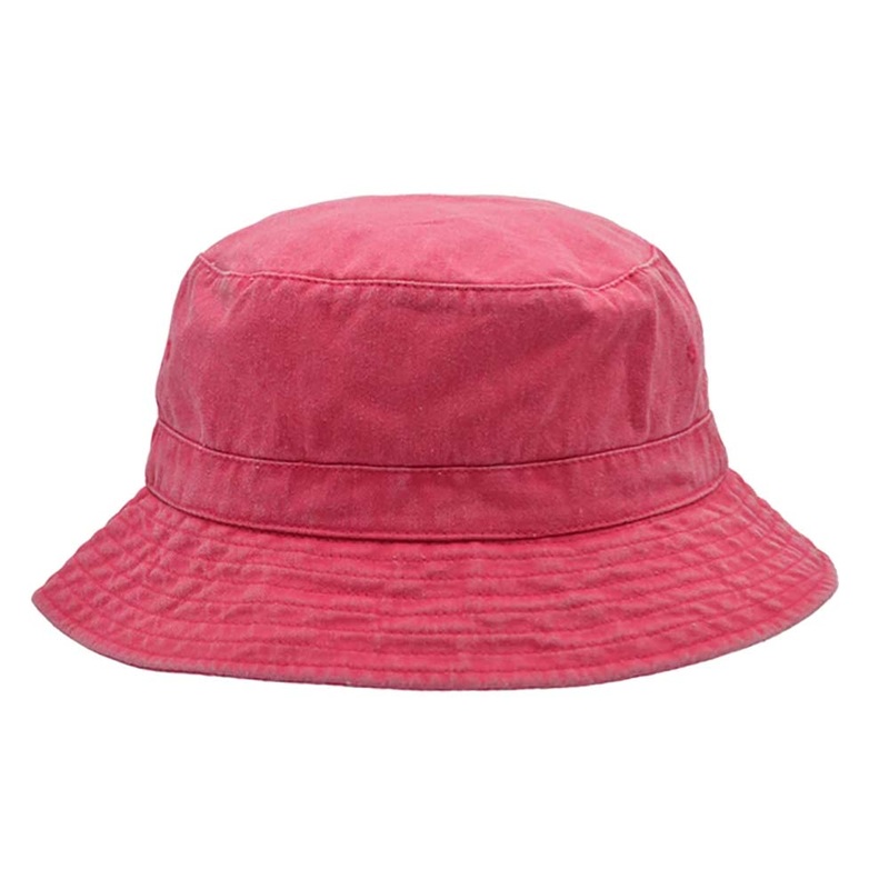 Pigment Dyed Cotton Bucket Hat for Small Heads – Kenny K. Hats Red XS/S (54-55 cm)