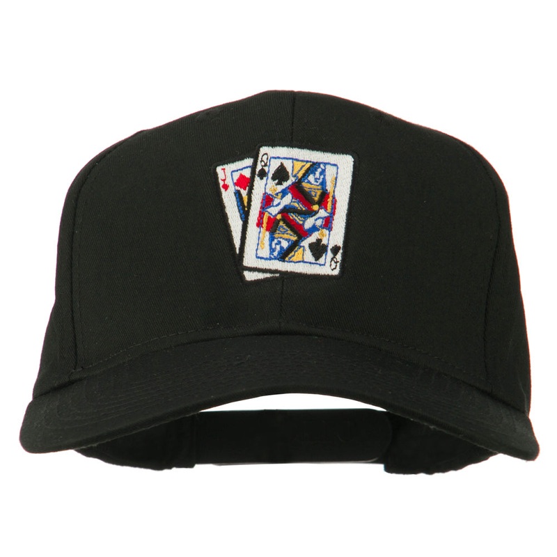 Pinochle Card Game Embroidered Cotton Twill Cap Black One Size