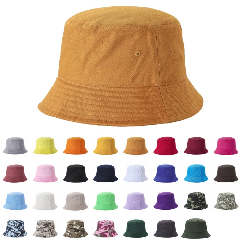 Unbranded Bucket Hat, Blank Sun Bucket Cap Black