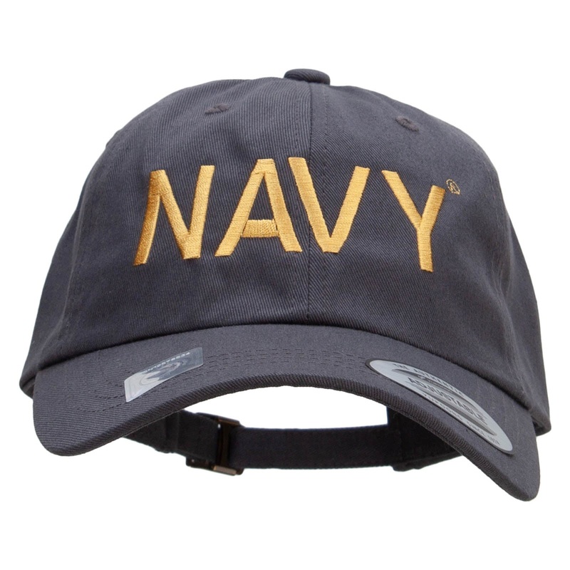 United States Navy Unstructured Low Profile 6 panel Cotton Cap Dk Grey One Size