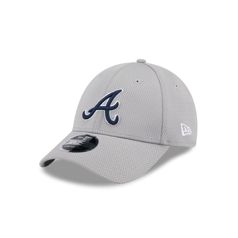 Atlanta Braves Gray 9FORTY Stretch-Snap Hat One Size