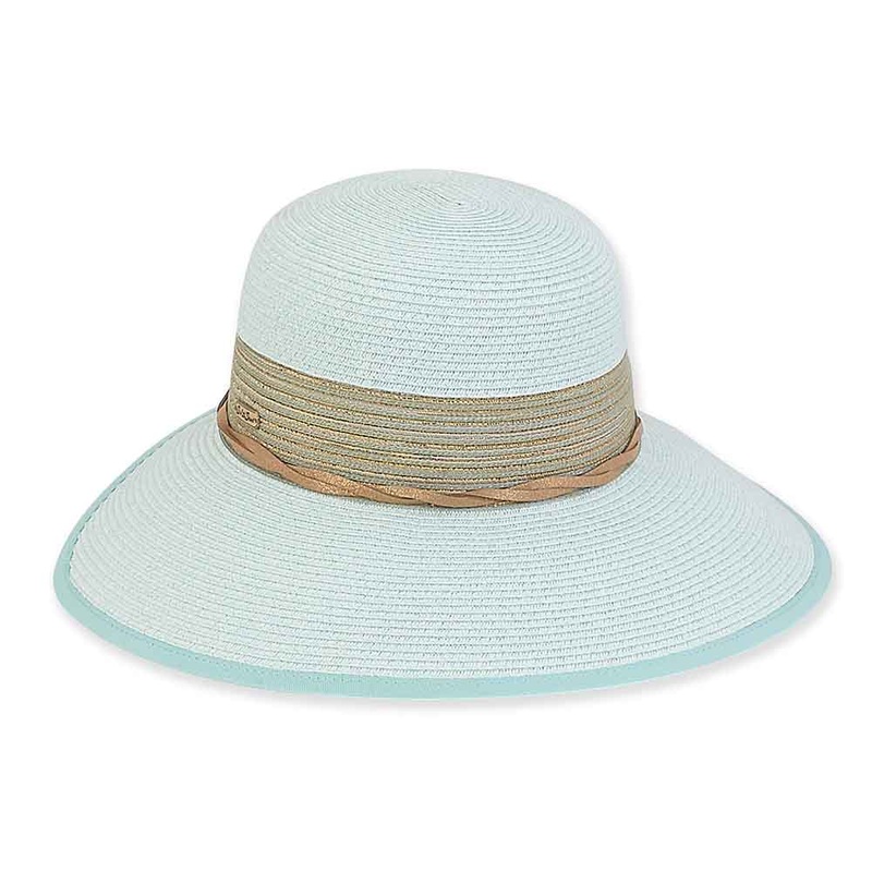 Backless Facesaver Hat with Metallic Speckles – Sun ‘N’ Sand Hats Mint Medium (57 cm)