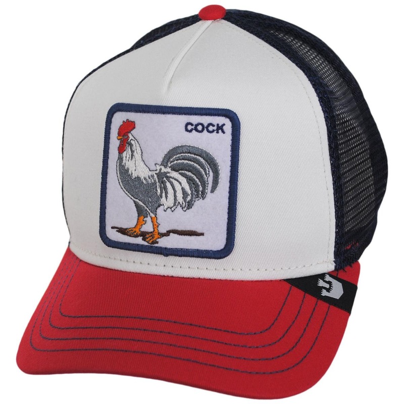 Cock Mesh Trucker Snapback Baseball Cap WHITE ADJUSTABLE