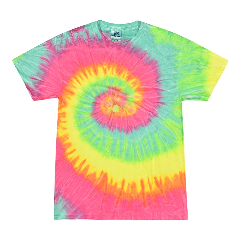 Colortone 1000 Multi-Color Tie-Dyed T-Shirt – Minty Rainbow Minty Rainbow S