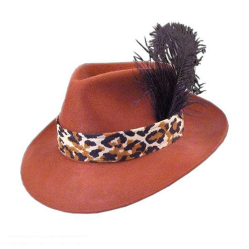 Heritage Collection 1970s Boogie Wool Felt Fedora Hat BURNT ORANGE S