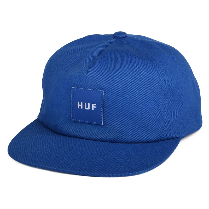 HUF Box Logo Unstructured Snapback Cap – Cobalt Adjustable