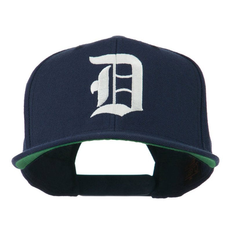 Large Old English D Embroidered Cap Navy One Size
