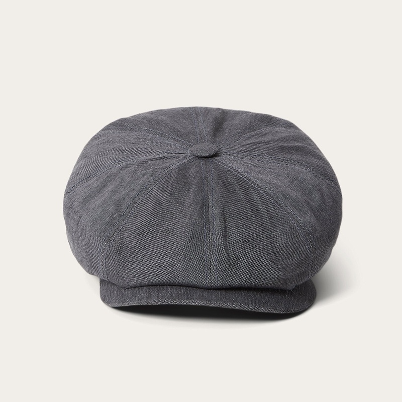 Linen Hatteras Newsboy Grey S