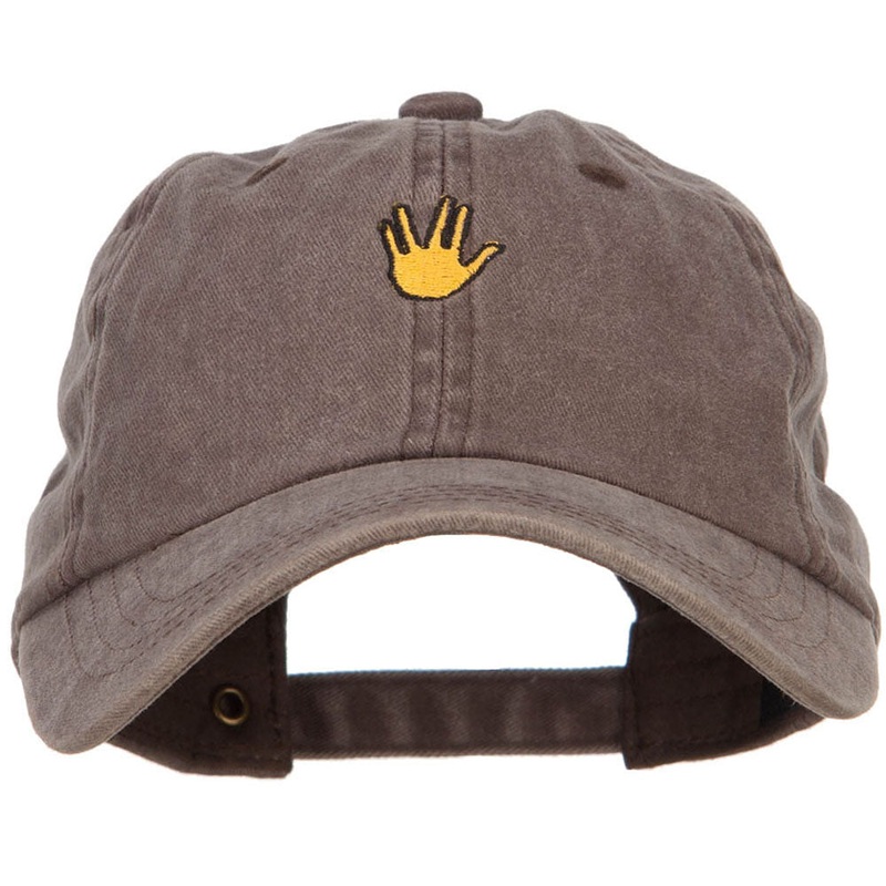 Mini Vulcan Salute Embroidered Unstructured Dyed Cap Brown One Size